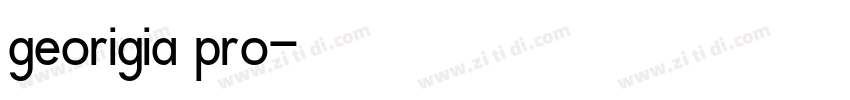 georigia pro字体转换